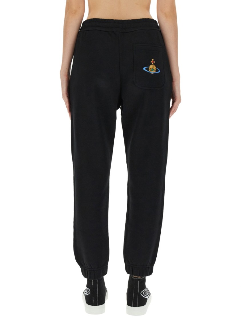 Vivienne Westwood Black Jogging Pants With Elastic Waistband In Black