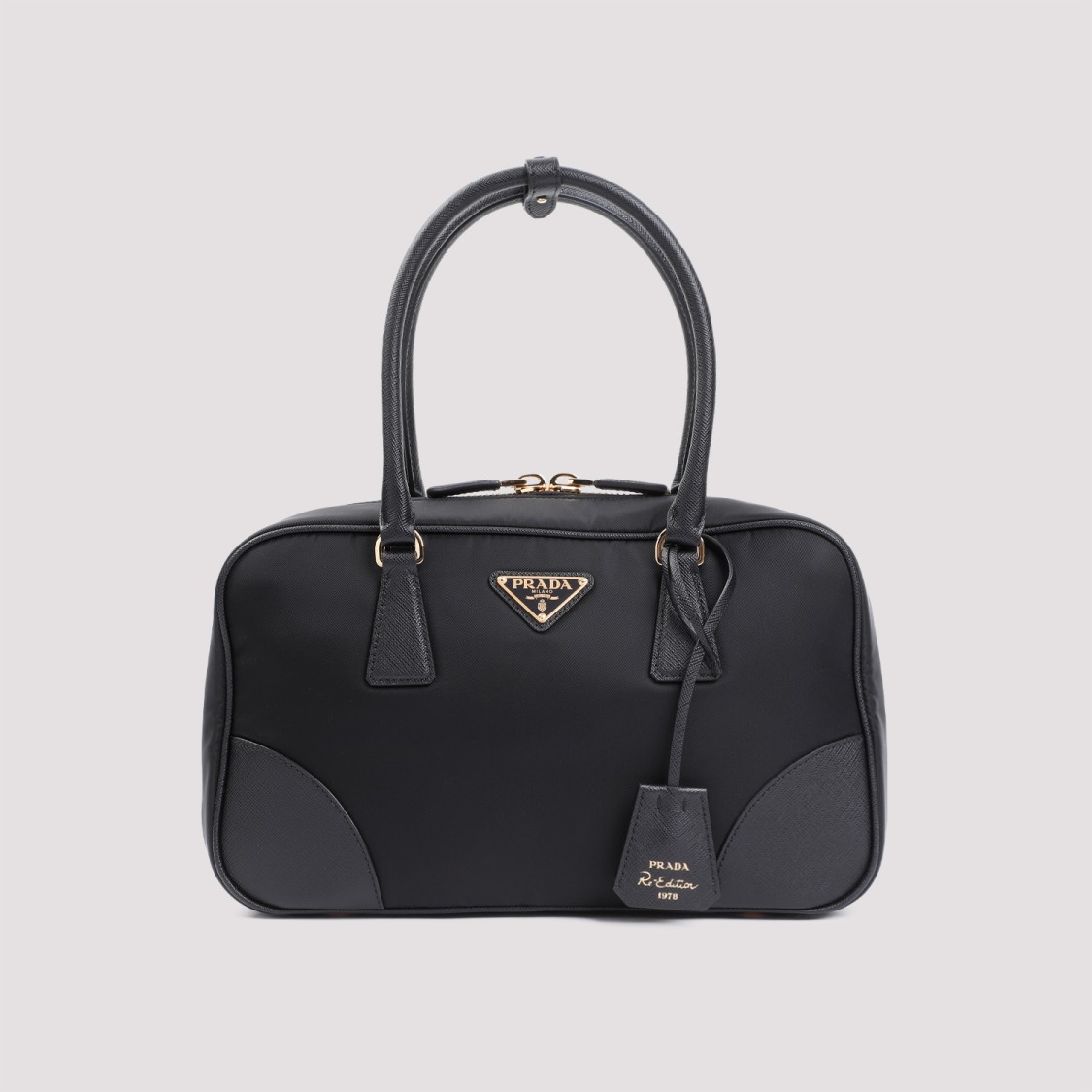 Prada Re-edition 1978 Medium Two-handle Bag In Black