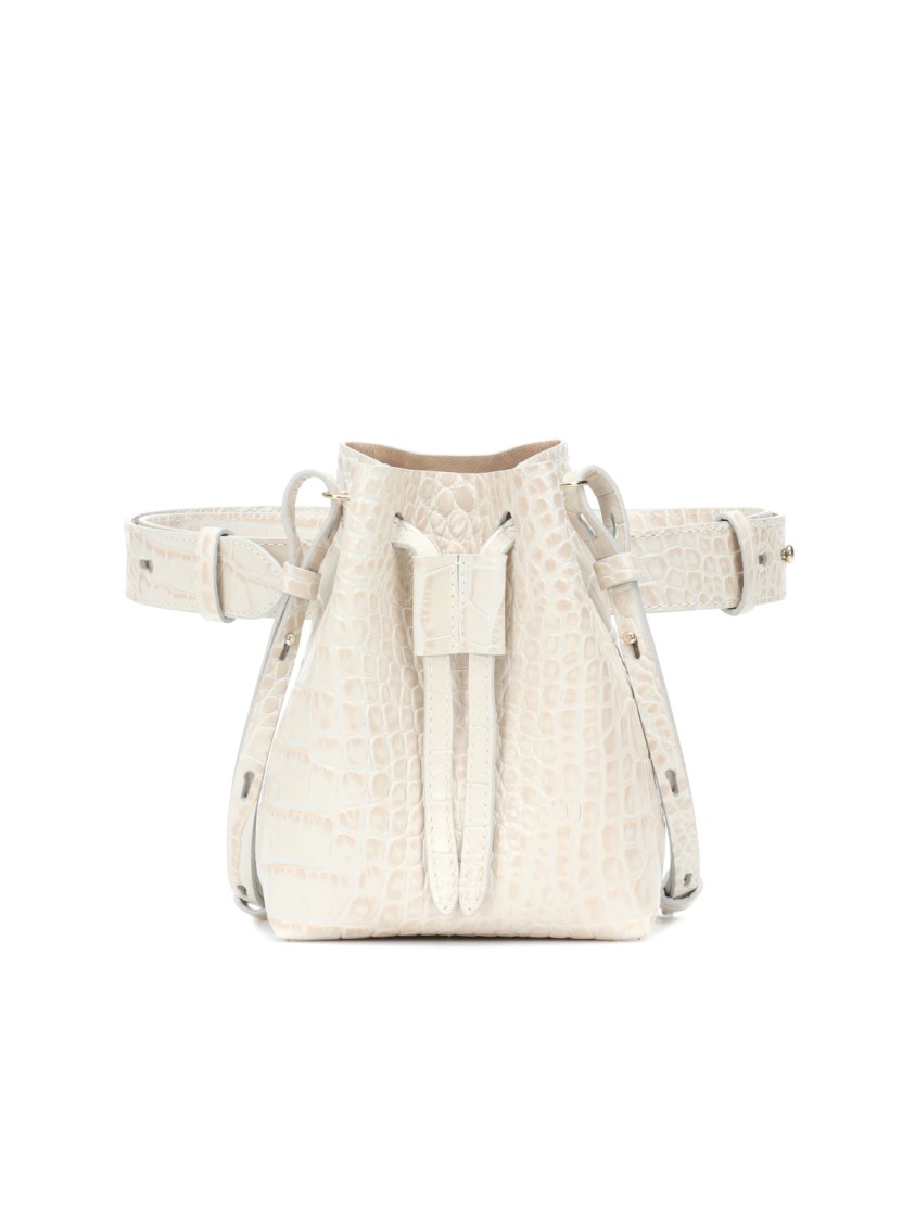 Nanushka Minee Convertible Bucket Bag In Neutral