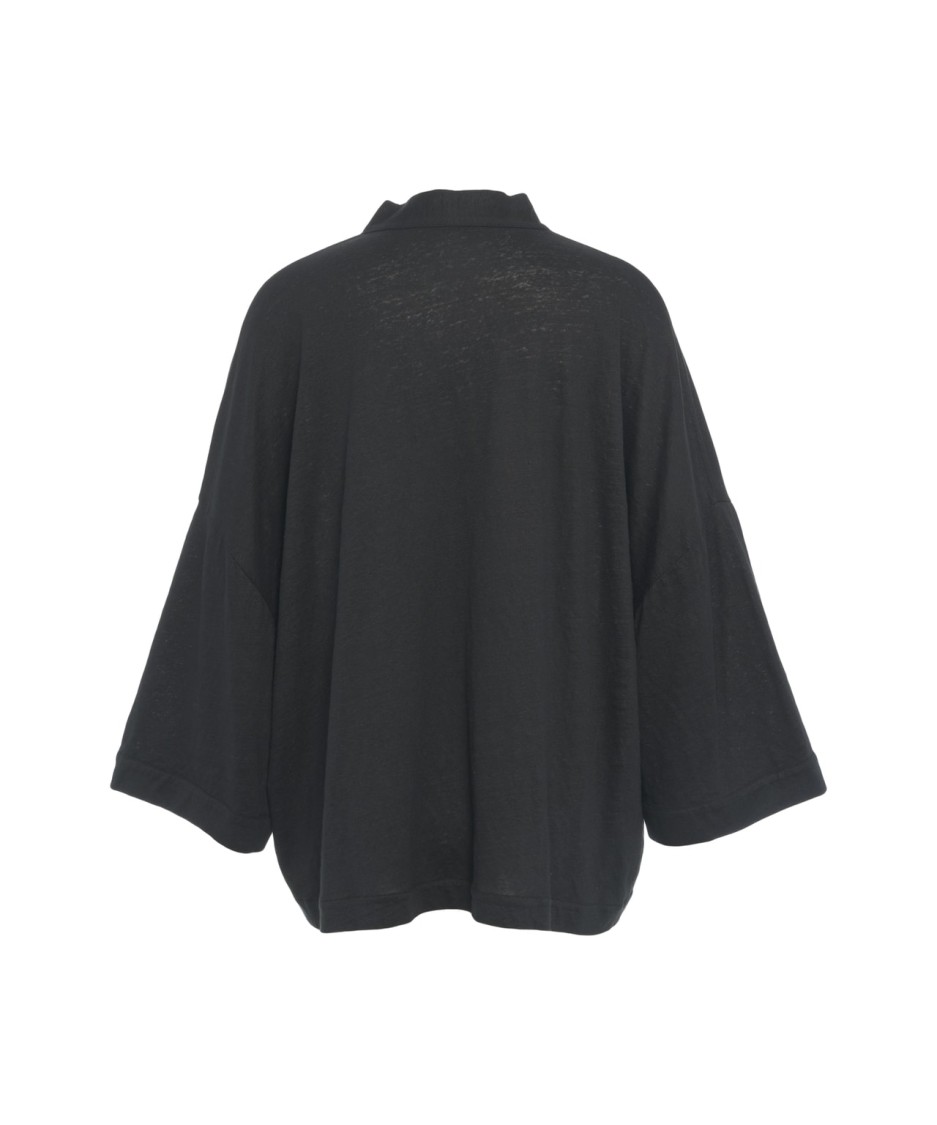 MAJESTIC MAJESTIC FILATURES SHORT LINEN KIMONO