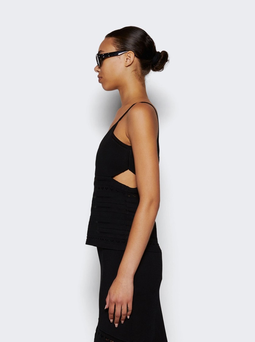 VICTORIA BECKHAM VICTORIA BECKHAM CUT-OUT DETAIL CAMI TOP BLACK