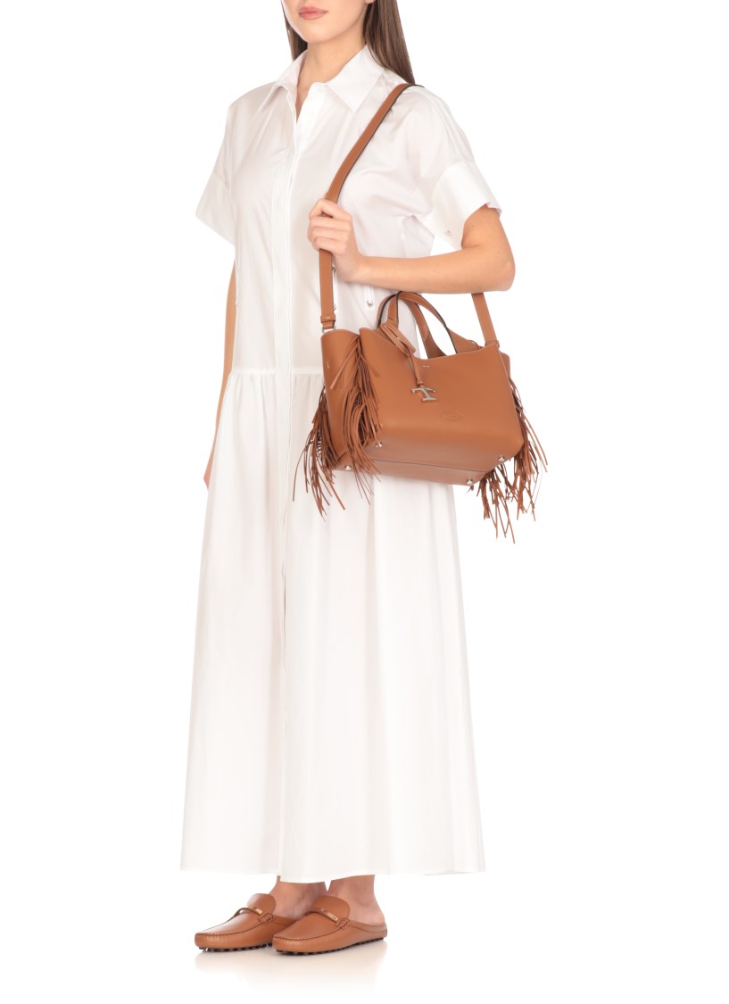 Tod's Brown Leather Shoulder Bag In Brown
