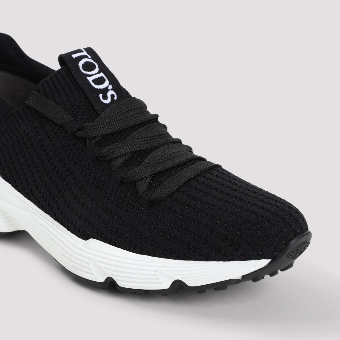 Shop Tod's Tods Black Textile Sneakers