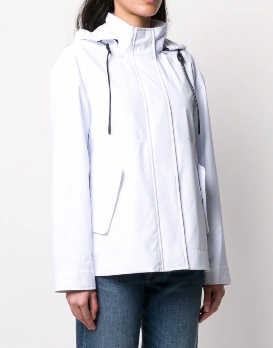 Moose Knuckles Concealed Windbreaker In White
