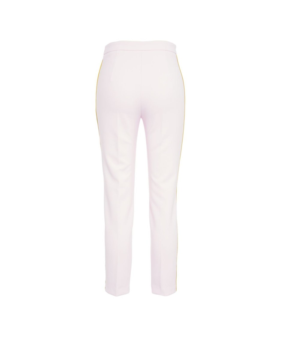 Elisabetta Franchi Gerade Hose Mit Logo-applikation In Pink