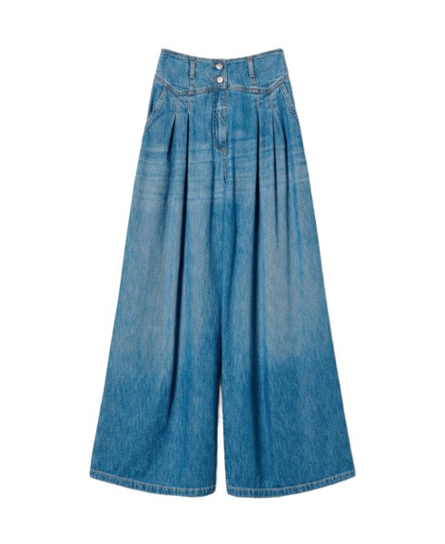 Twinset Twin-set Wide-leg Jeans With Tailored Waistband And French Pockets