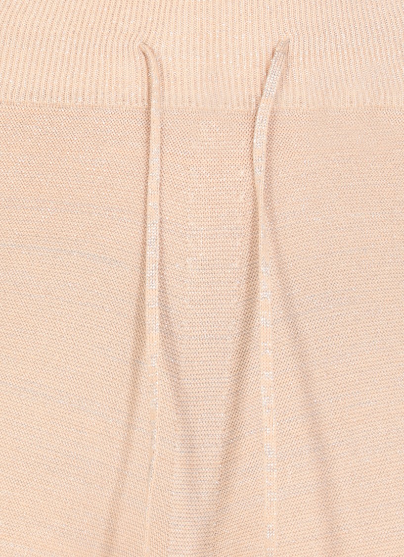 Shop Fabiana Filippi Wide-leg Pants With Lurex Detailing In Pink