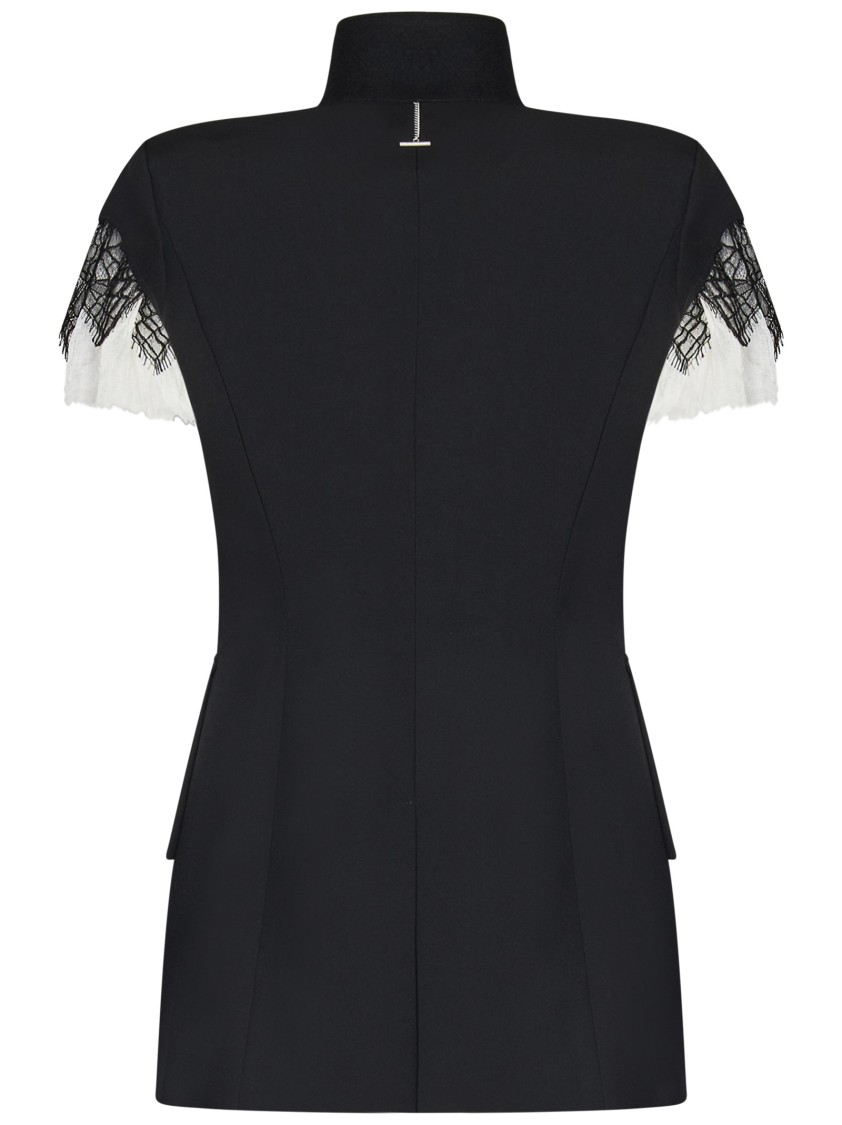 Shop Alexander Mcqueen Tailored Black Wool Gabardine Jacket