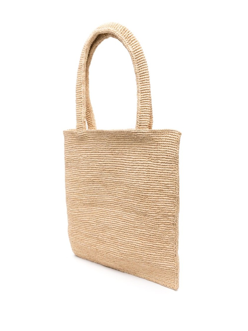 Manebi Natural Raffia Shopper Bag