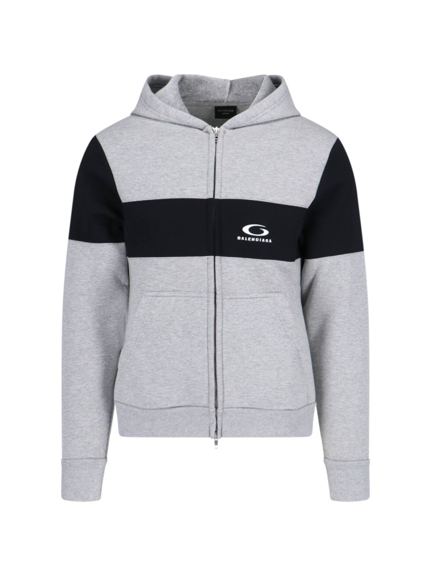 Balenciaga Jersey Hoodie Sweatshirts Grey In Gray