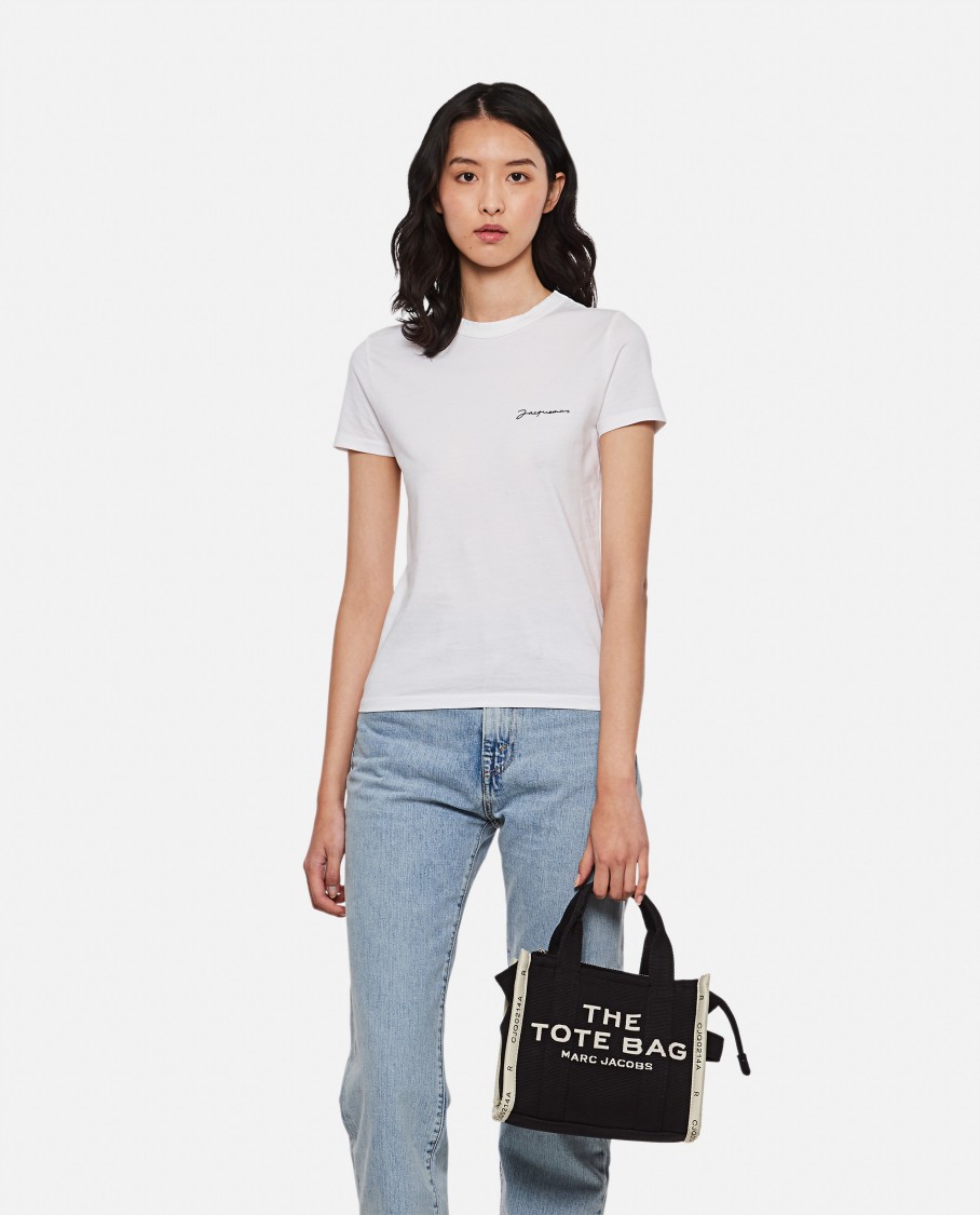 Marc Jacobs Small Jacquard Tote Bag In Black