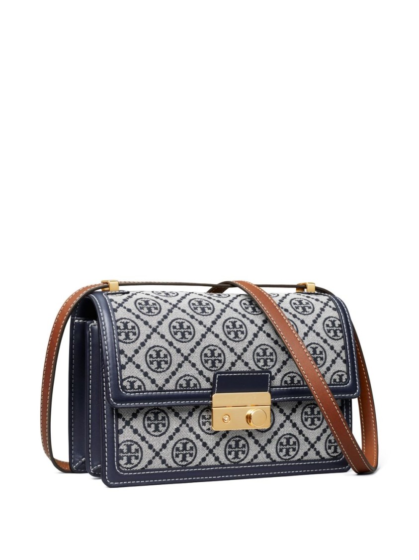 Tory Burch Multicolor Fabric Crossbody Bag In Gray