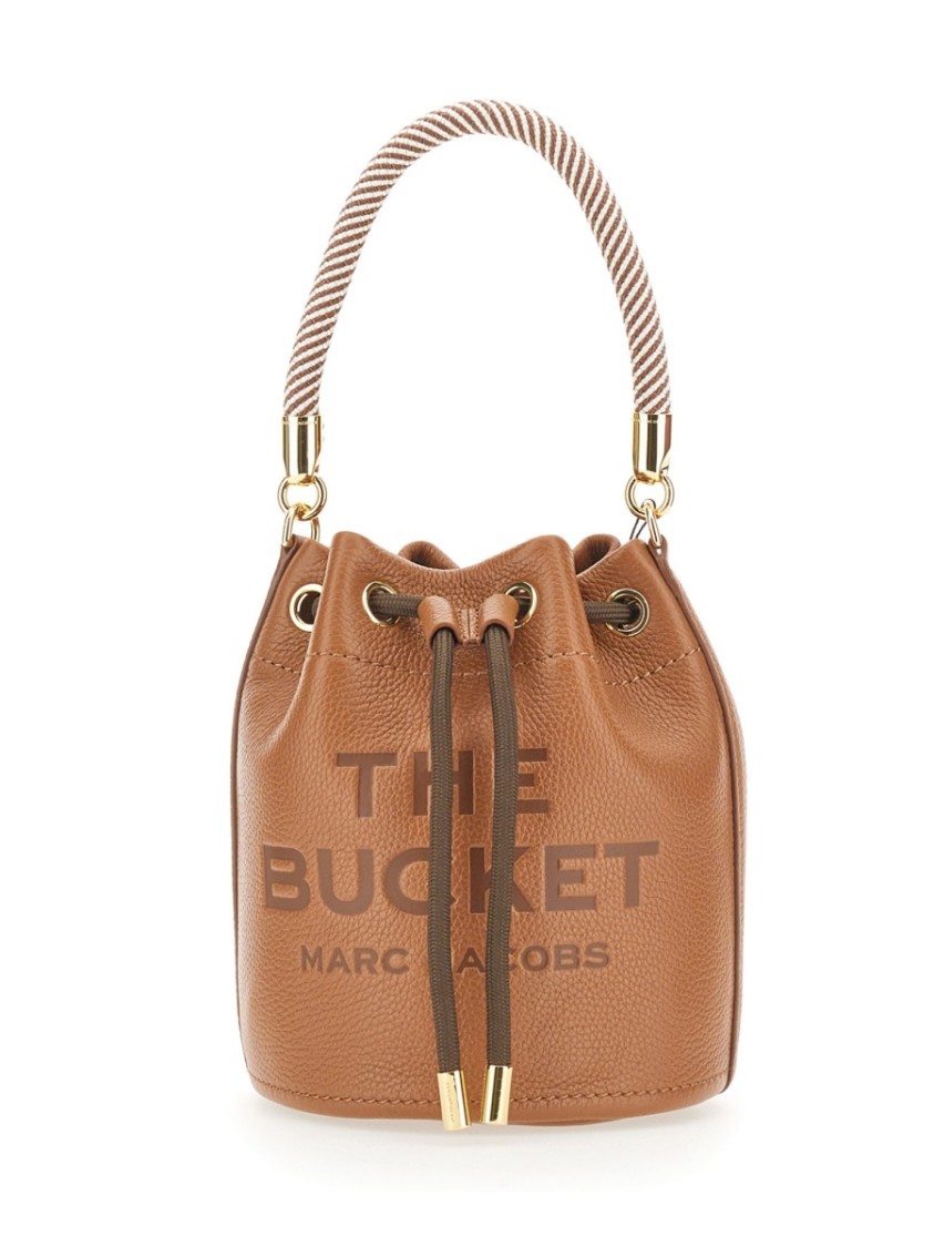 Marc Jacobs Brown Bucket Bag With Drawstring Closure