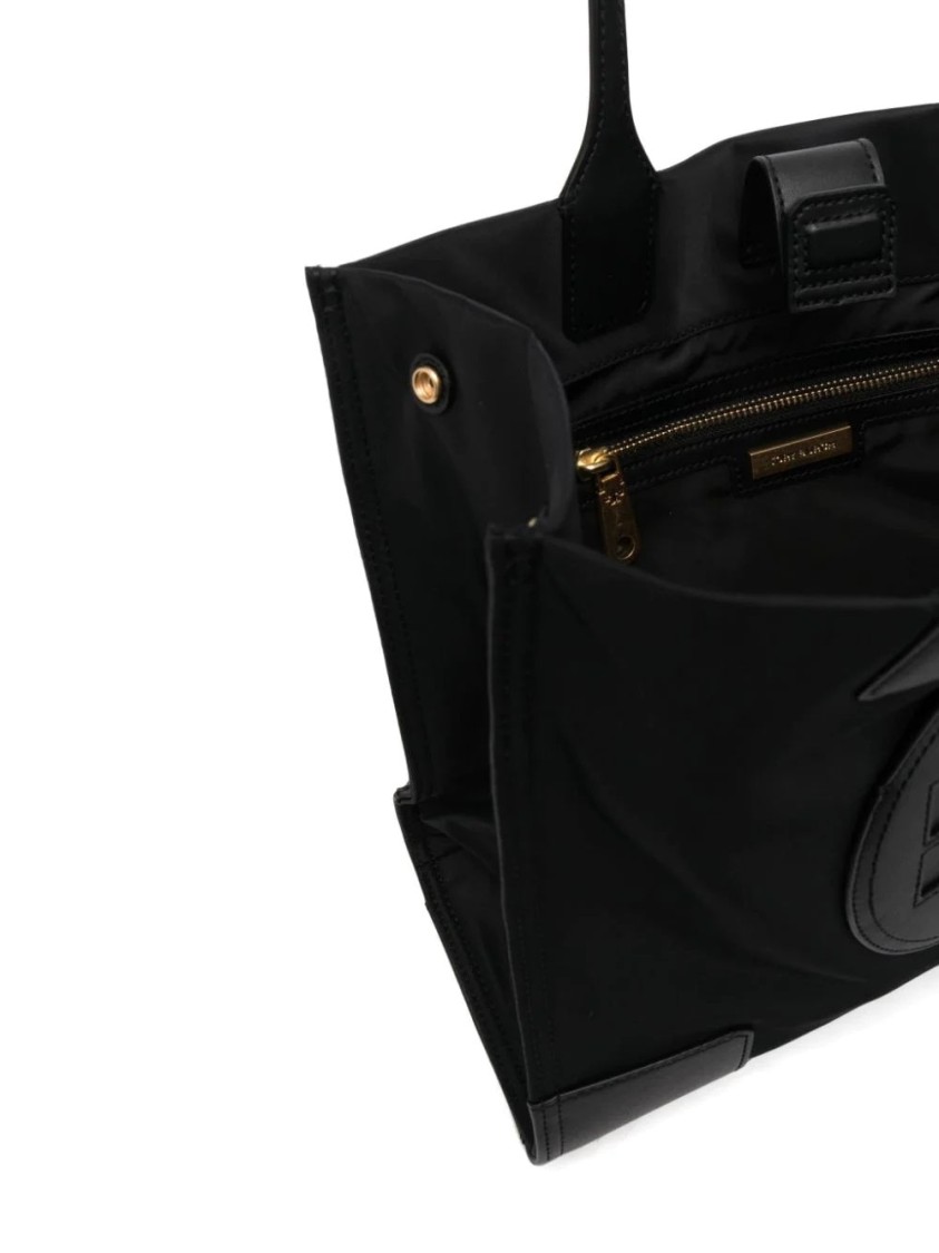 Tory Burch Ella Small Tote Bag In Black