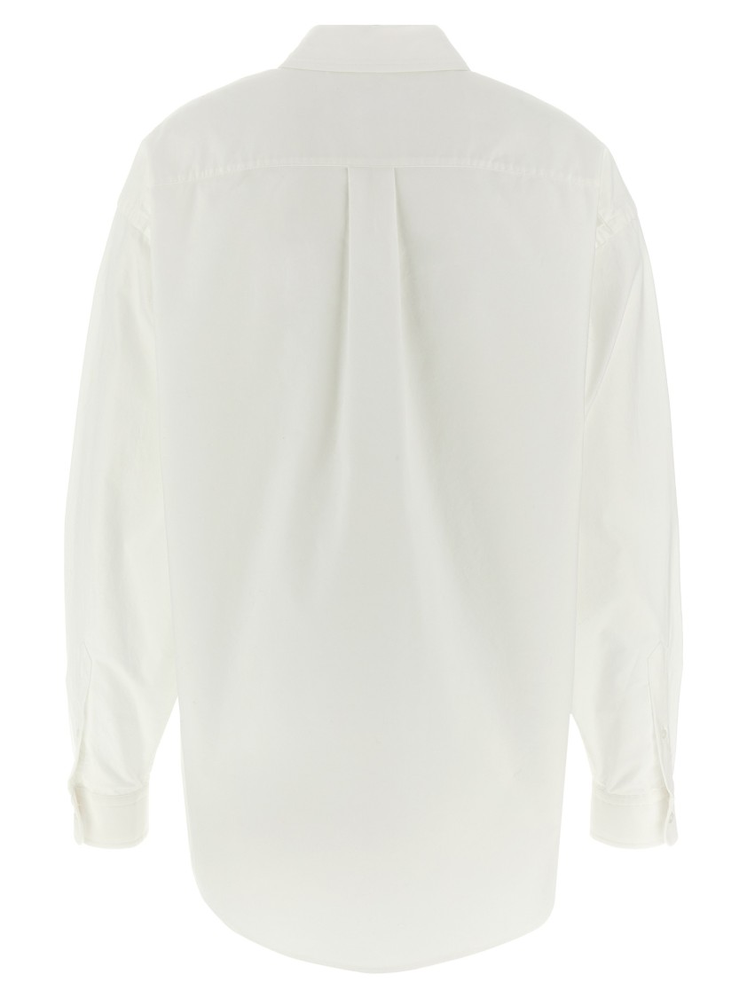 Alexander Wang T T By Alexander Wang White Oxford Cotton Boyfriend Shirt In White