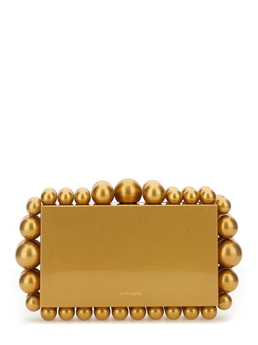 Shop Cult Gaia Rectangular Gold Aluminum Eos Clutch