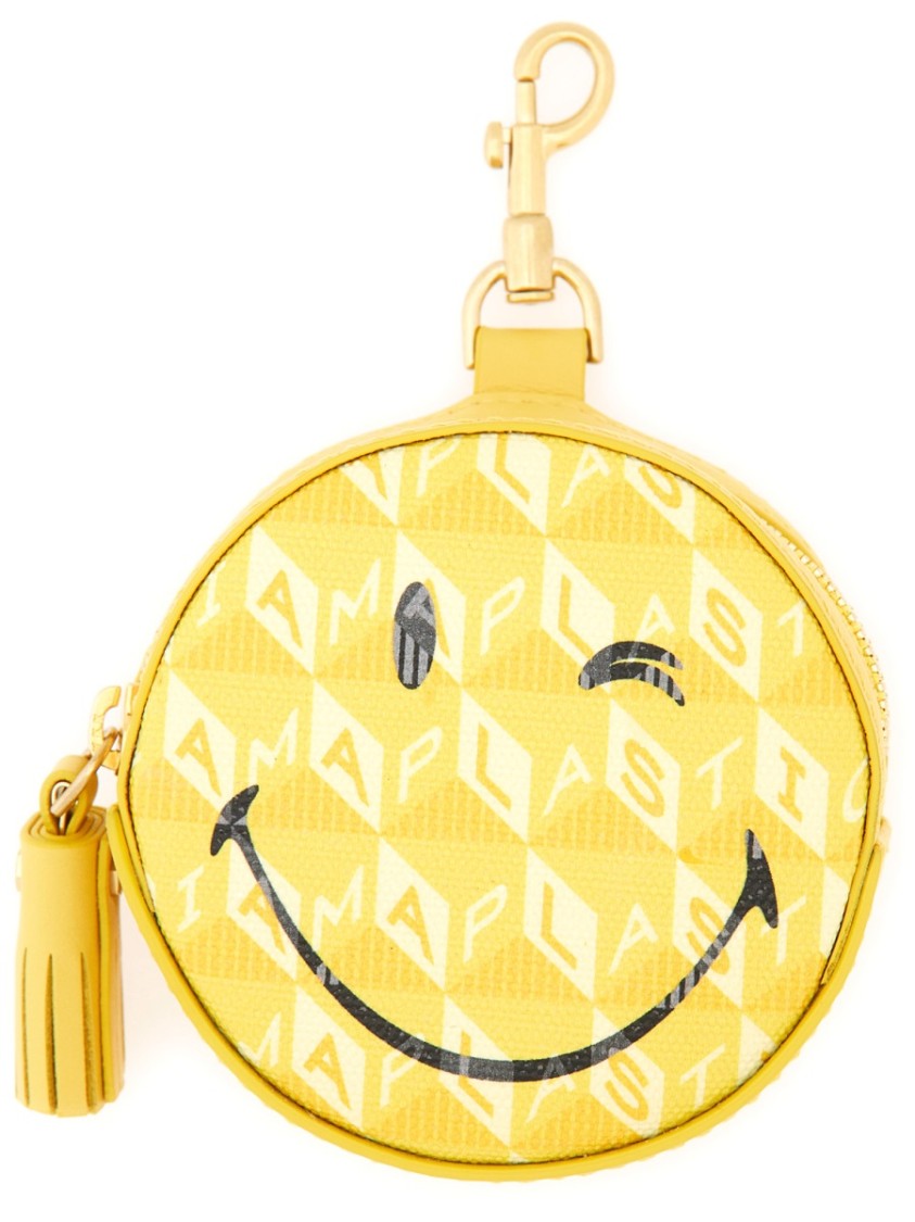 Anya Hindmarch Ear Pods Pouch "wink" In Gold