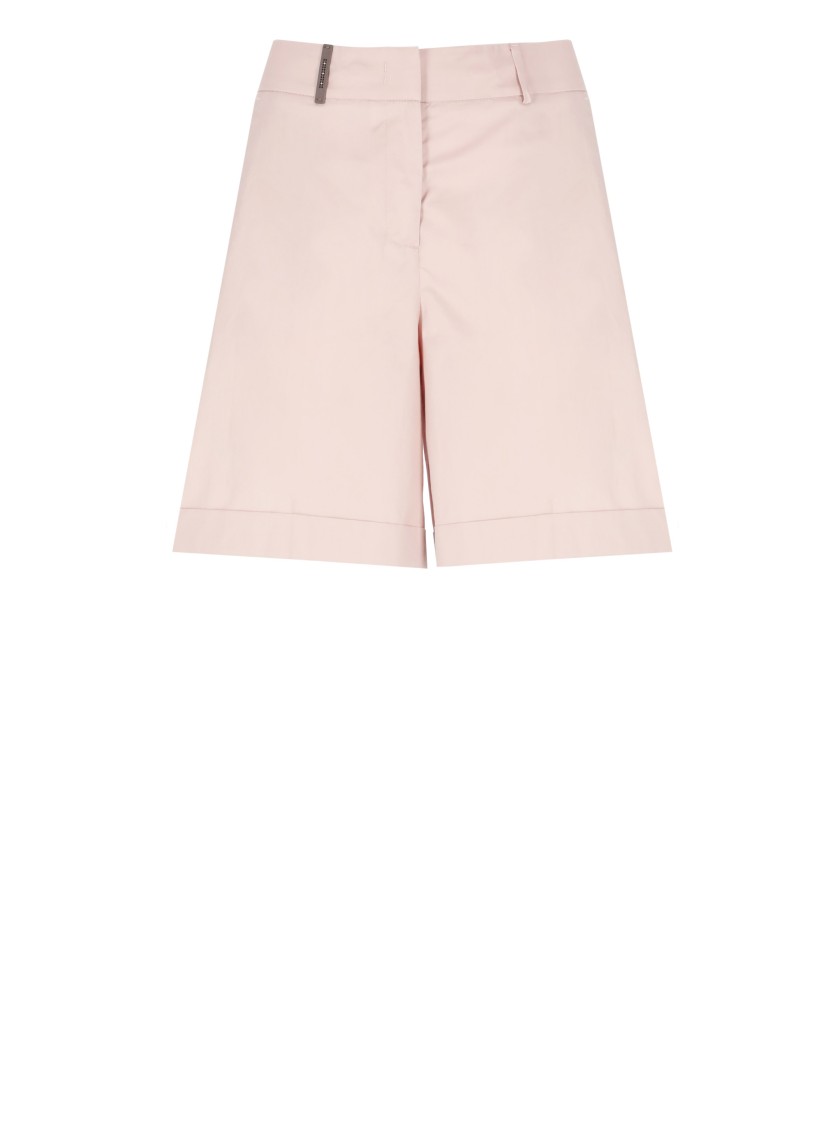 Shop Peserico Pink Cotton Shorts