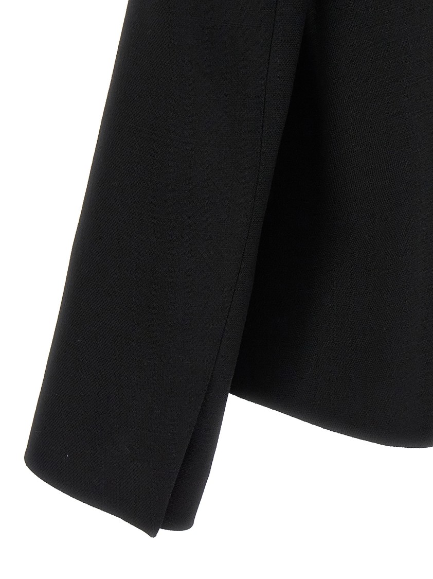 Fendi Black Wool Blend Blazer In Black