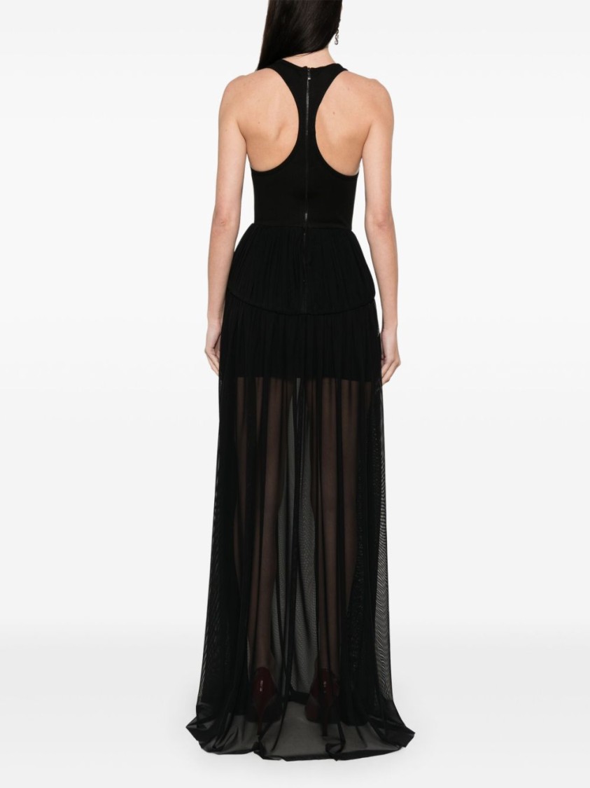 オールインワン・サロペット David Koma Pleated Evening Dress With U-Neck And Racerback David Koma Pleated Evening Dress With U-neck And Racerback