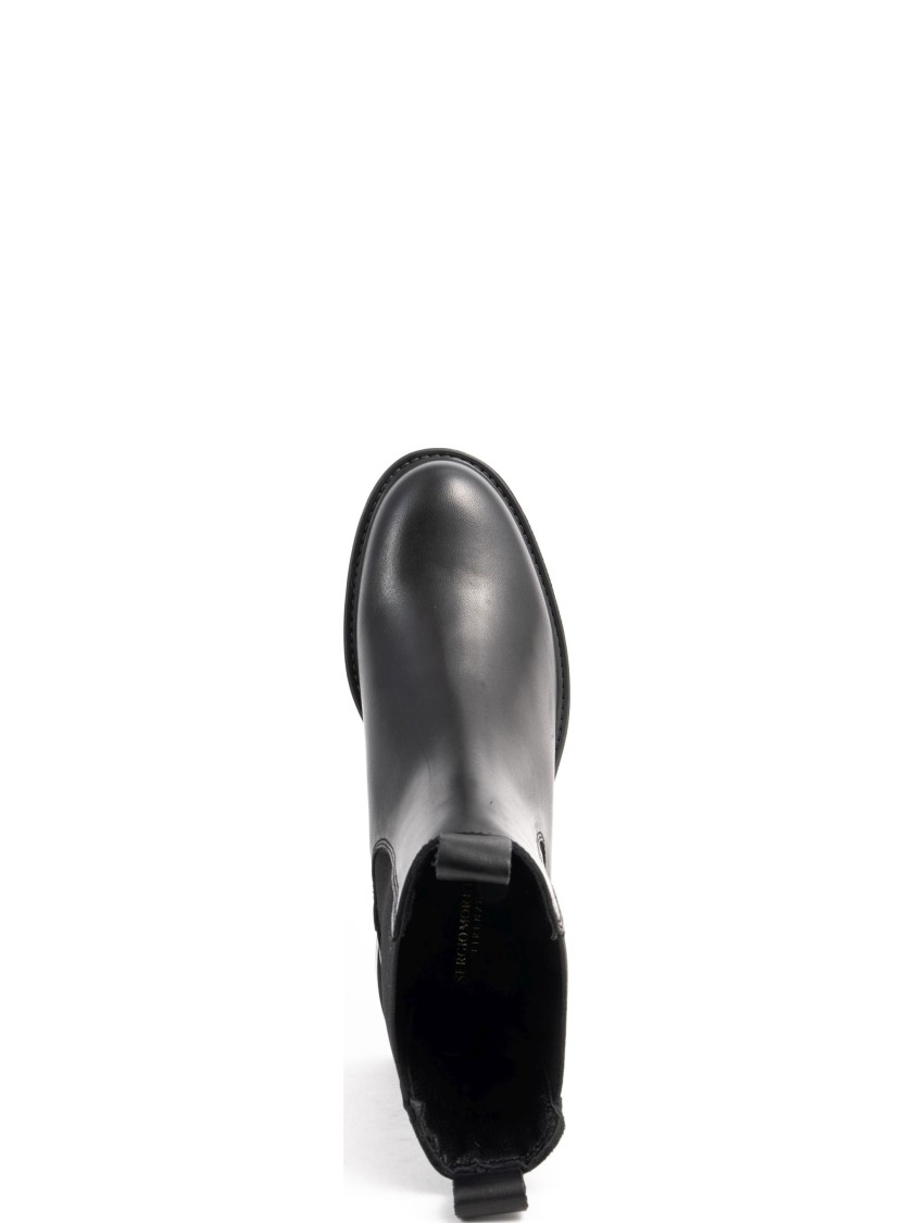 Sergio Moretti Ankle Boots With Elastic Side Panels In Black