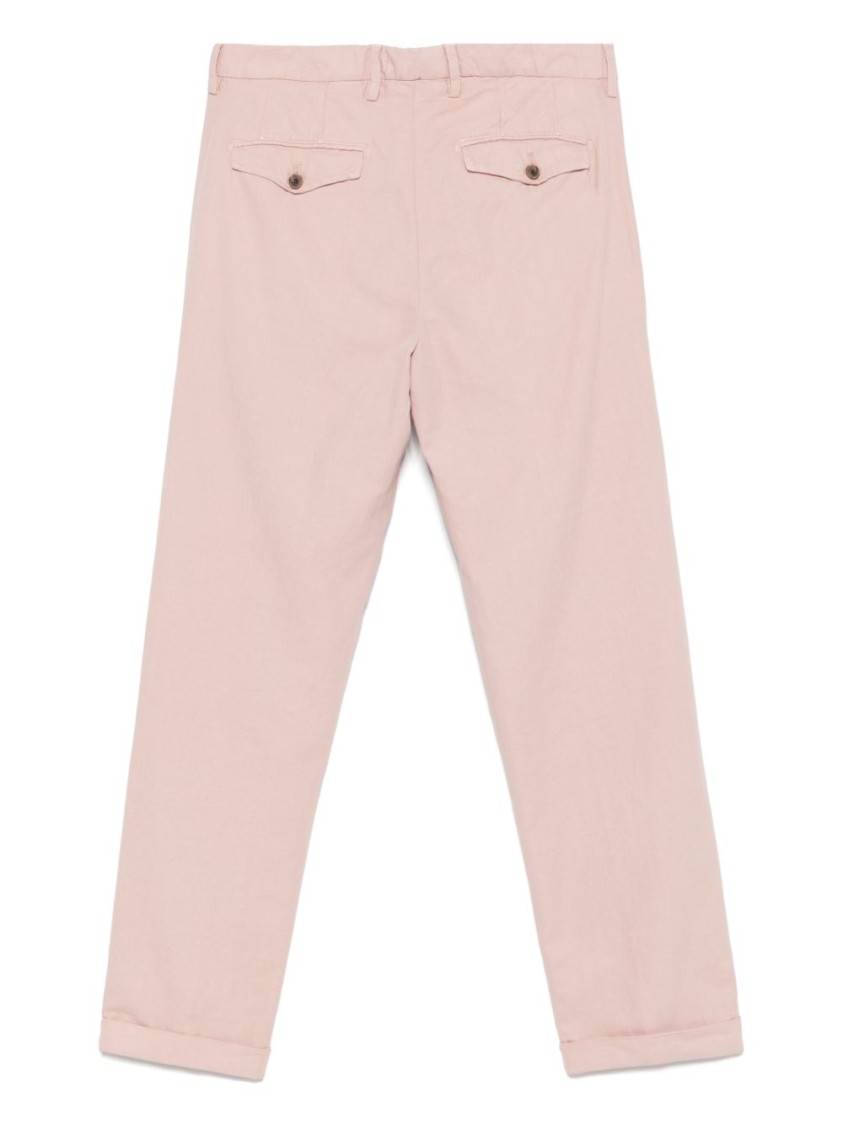 Myths Soft Cotton-linen Trousers With Tapered Fit