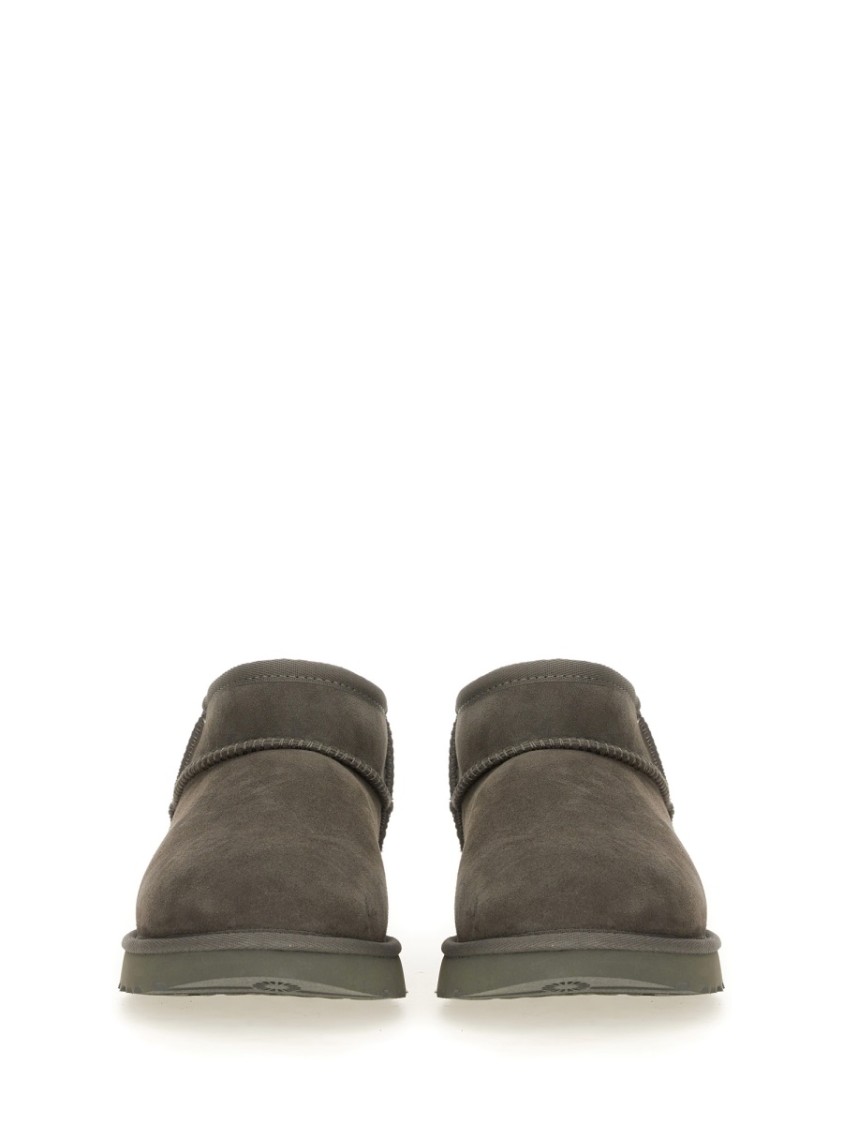 Ugg Classic Ultra Mini Ankle Boots In Gray