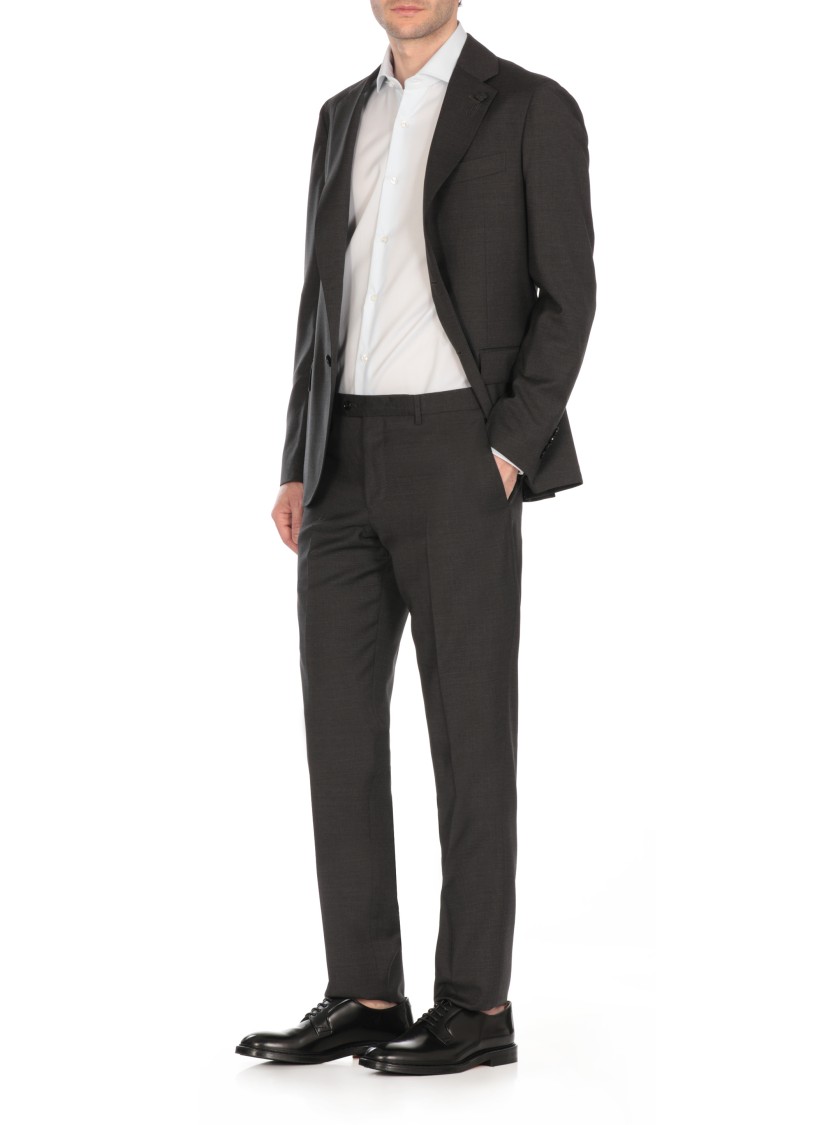 Lardini Virgin Wool Suit In Grey
