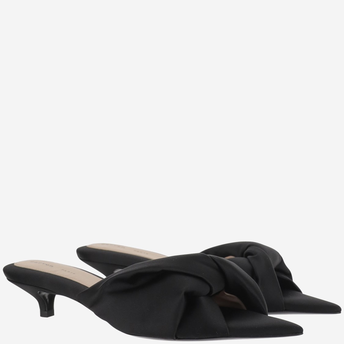 Carven Knotted Front Sandals With 3.5cm Heel In Black