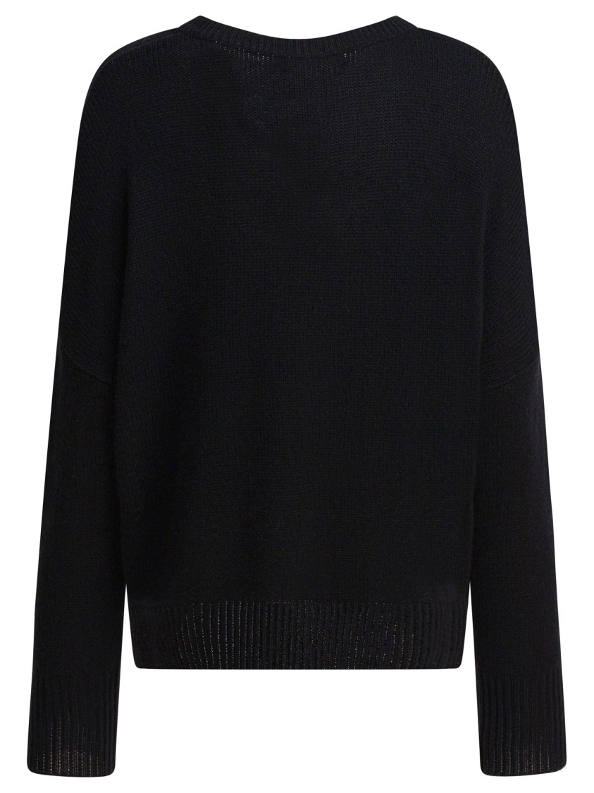 Lisa Yang Relaxed Fit Cropped Cashmere Sweater In Black
