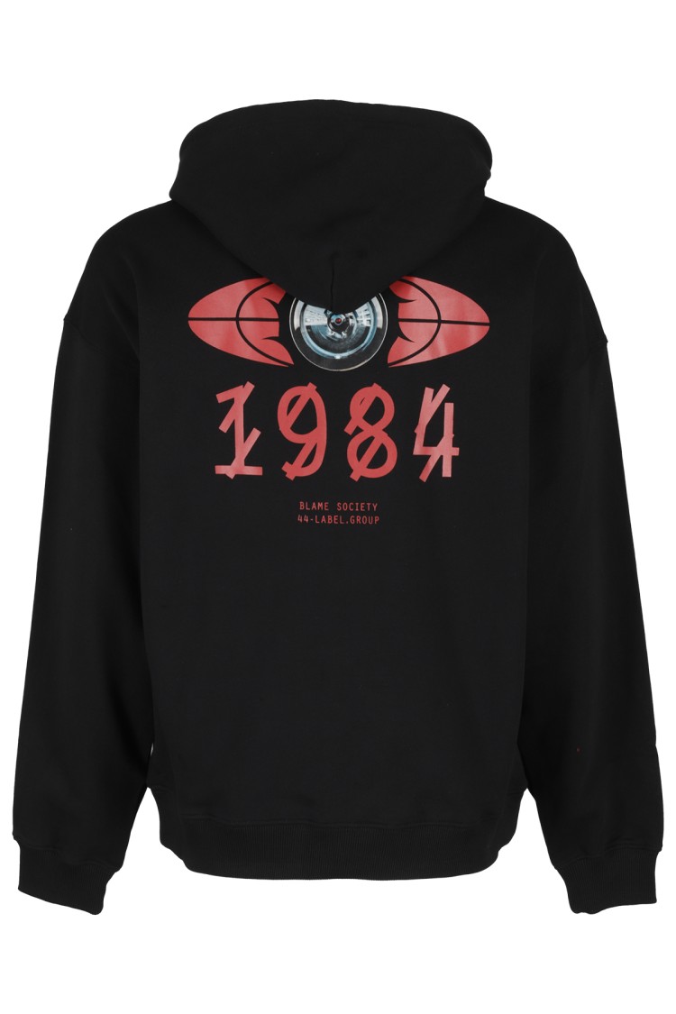 44 Label Group Man Black Sweatshirts In Black