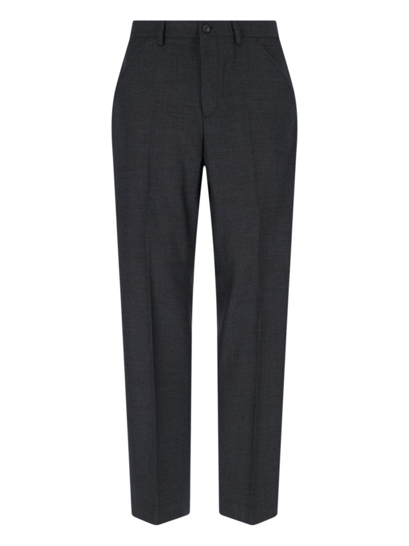 Our Legacy High-waisted Wool Chino Trousers With Straight Fit In Black