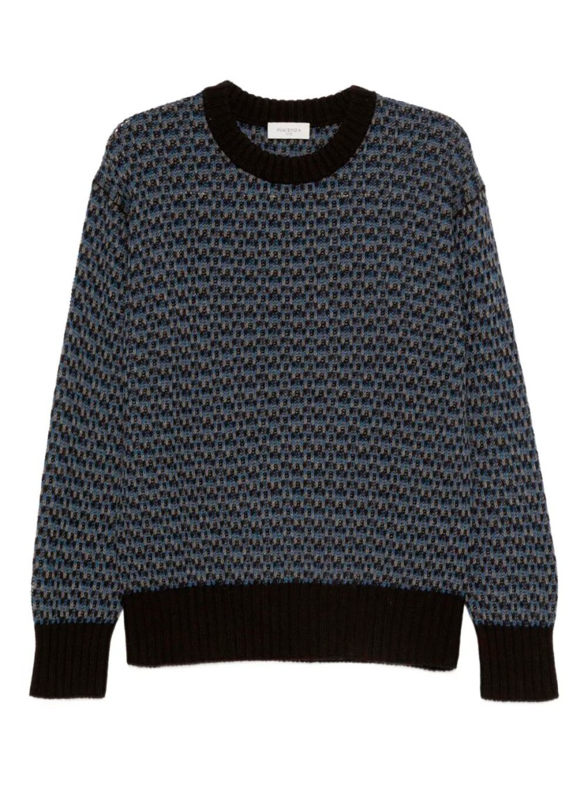 Piacenza 1733 Long Sleeve Crew-neck Sweater In Black