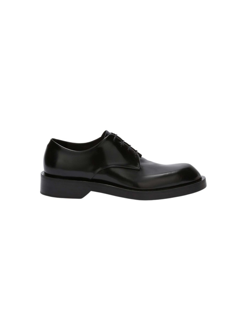 Jil Sander Studded Leather Clogs With Chunky Sole In Black