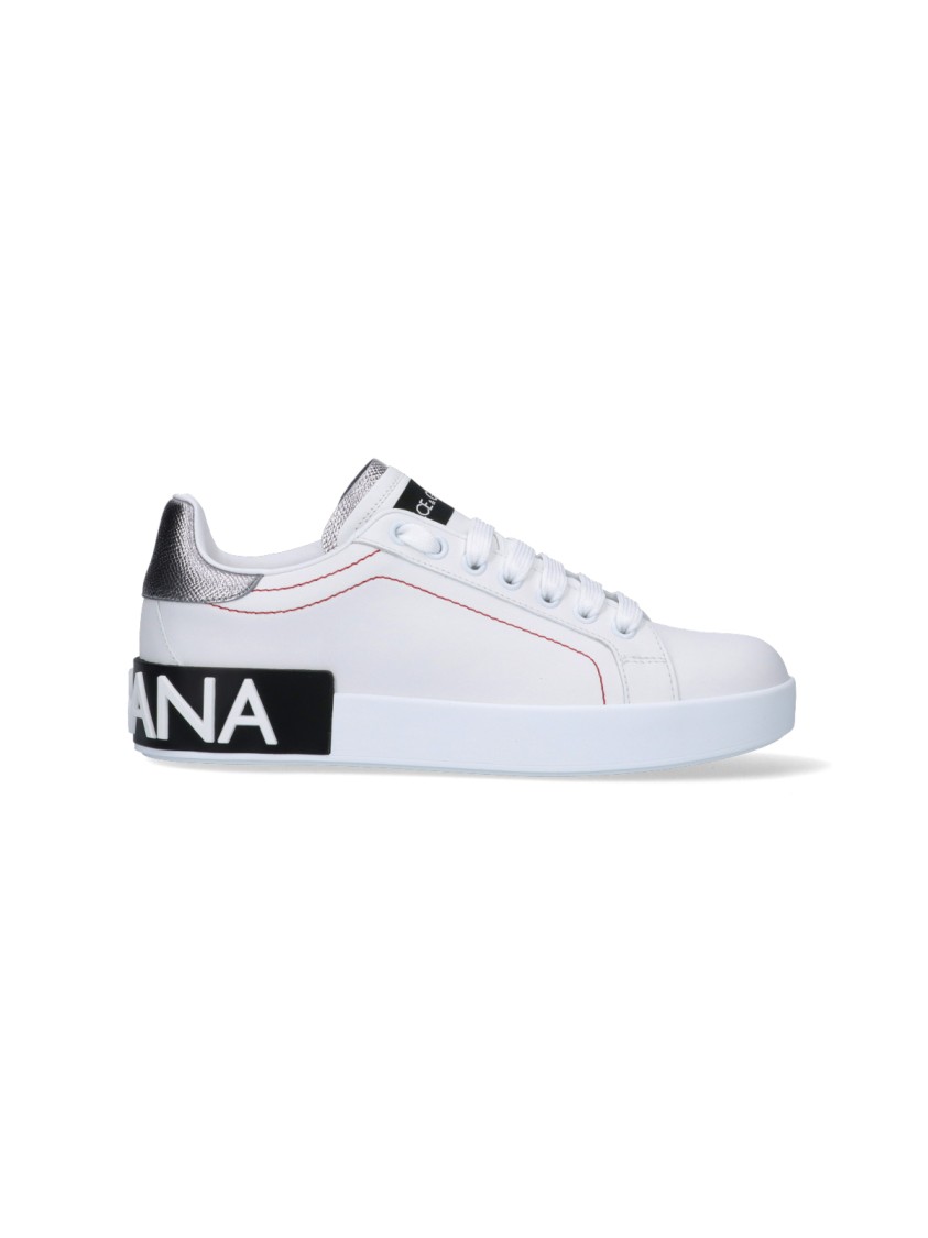 Dolce & Gabbana Portofino' Sneakers – White And Black