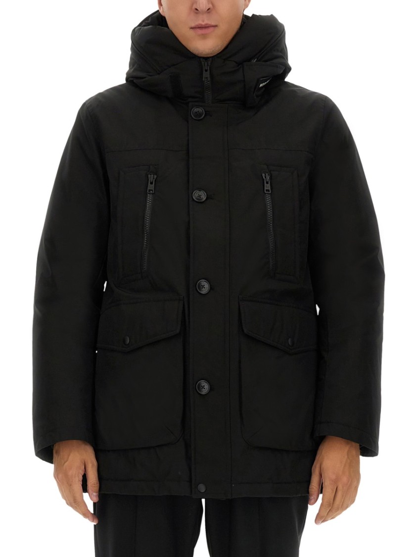 Woolrich Padded Parka With Pockets In Multi