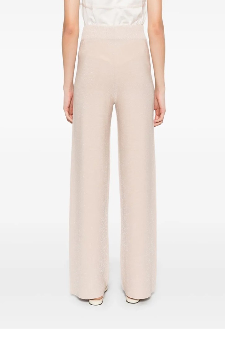 Fabiana Filippi Wide-leg Pants With Drawstring Waist In Pink