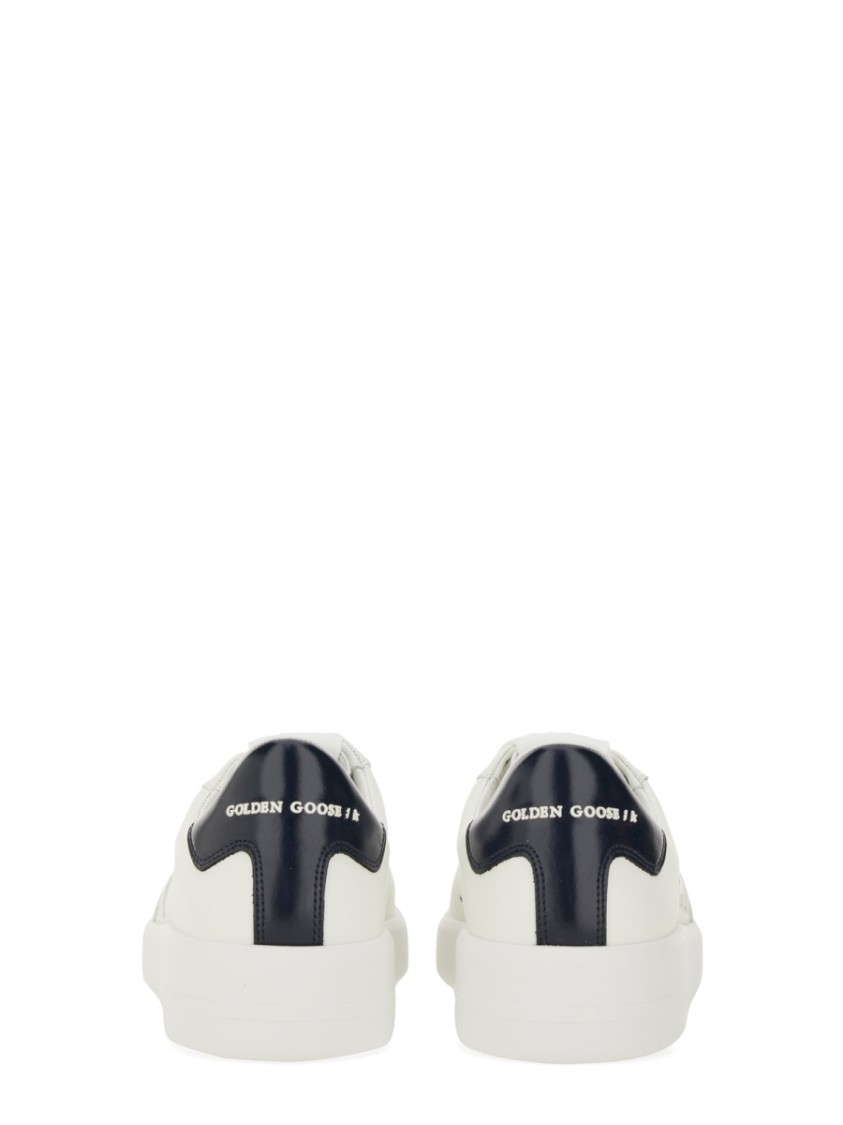 Golden Goose Mens Silver Com Pure Star Bio Logo-print Faux-leather Low-top Trainers In White