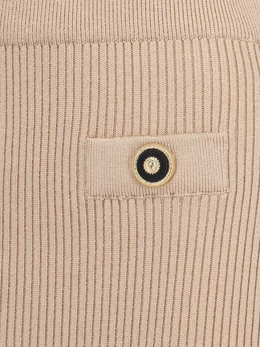 BALMAIN BALMAIN KNIT' MIDI SKIRT – BEIGE 