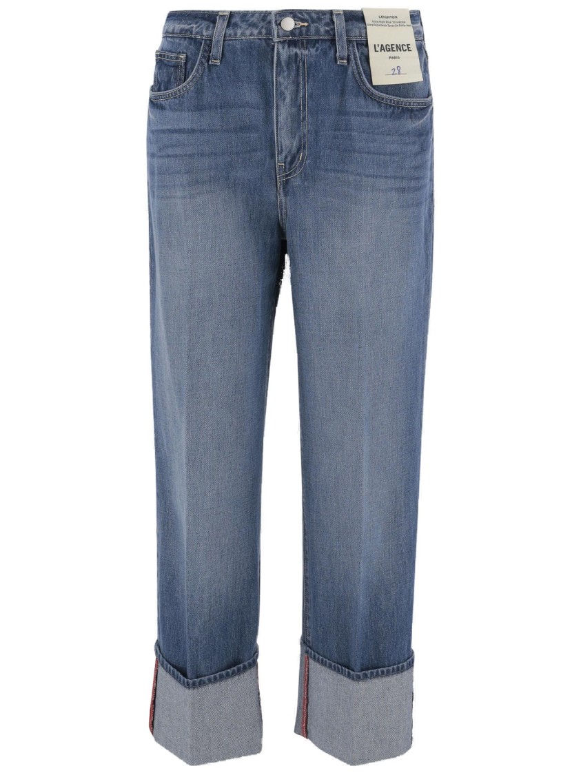 L Agence Denim Jeans With Lapels