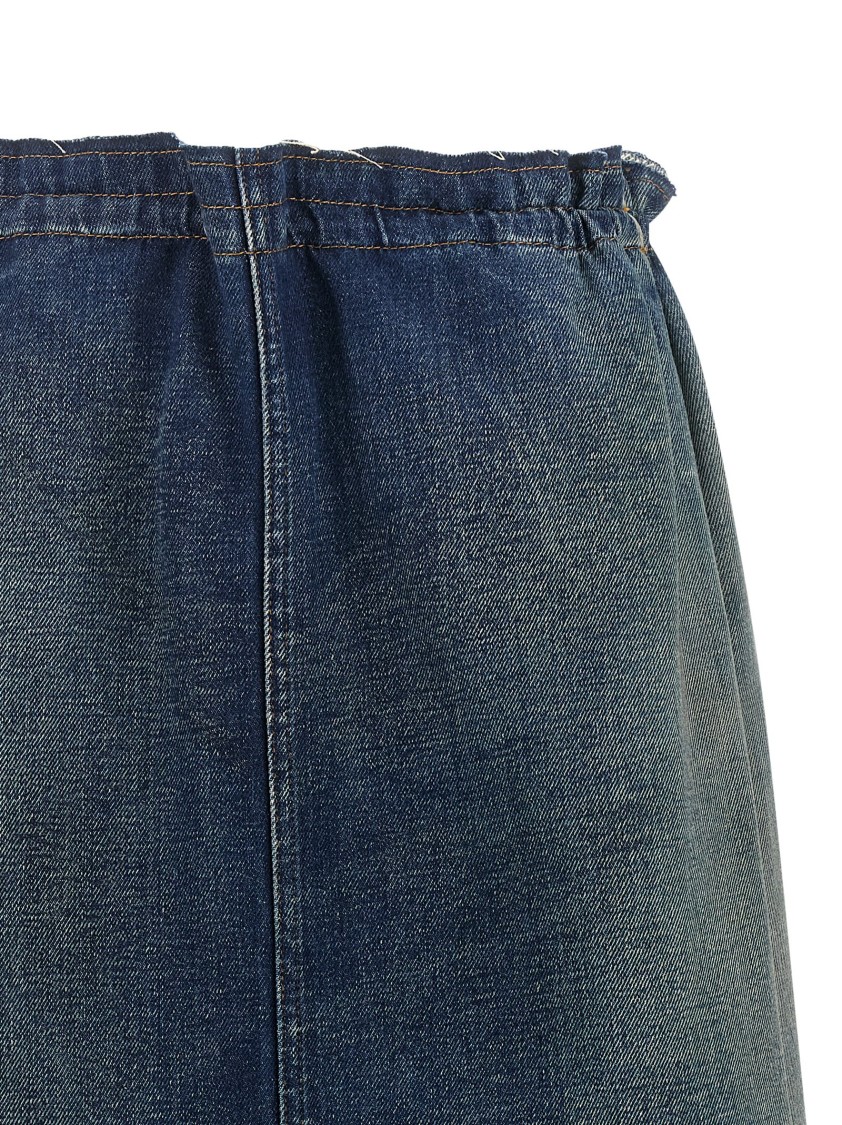スカート Mm6 By Maison Margiela Stonewashed Cotton Denim Midi Skirt Denim midi skirt in blue - MM 6 Maison Margiela | Mytheresa