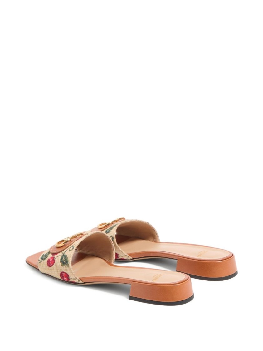 Valentino Garavani Vlogo Signature Slide Sandal In Multi
