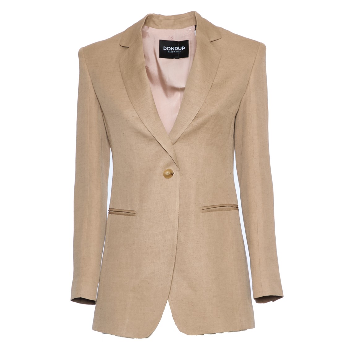 DONDUP DONDUP SINGLE-BREASTED LINEN BLEND BLAZER