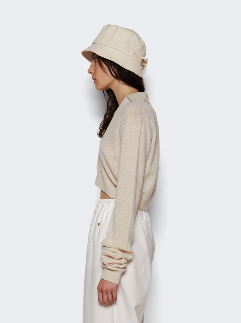 Éterne Eterne Stevie Cashmere Cropped Sweater Oatmeal