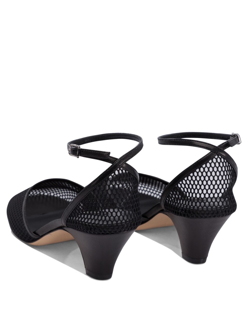 Casadei Mesh Design Sandals With Pointed Toe In Black