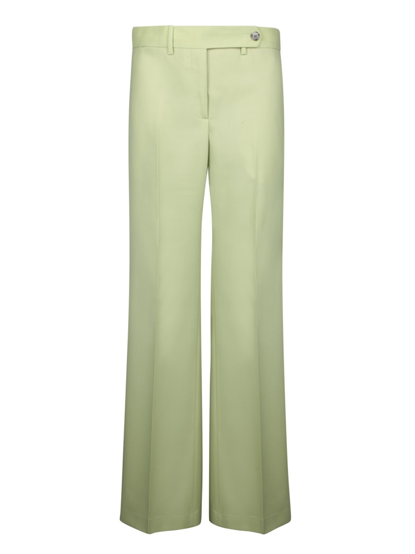 Paul Smith Tailored Green Trousers With Wide-leg Cut