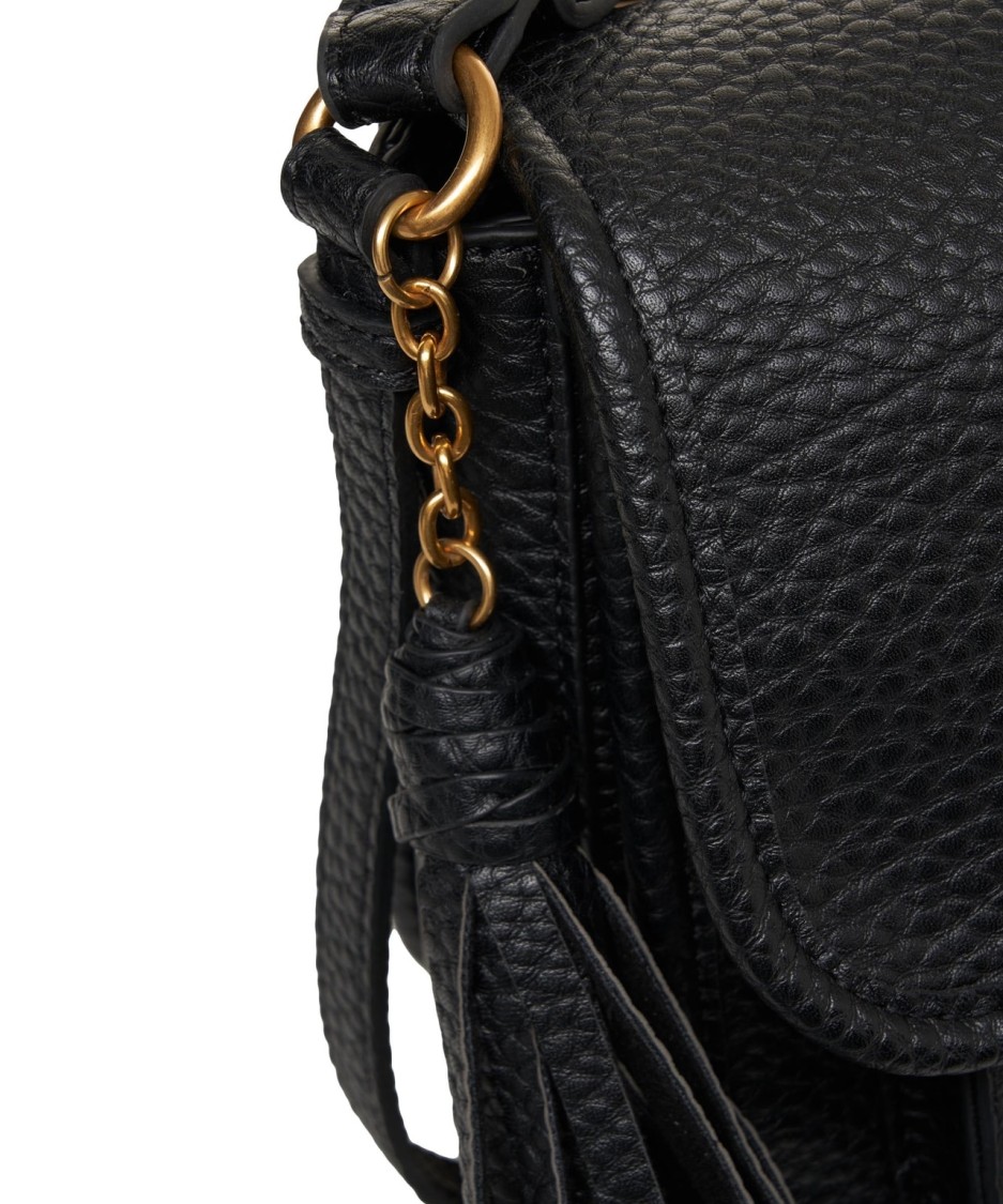 Liu •jo Liu Jo Logo-embellished Black Shoulder Bag With Textured Finish