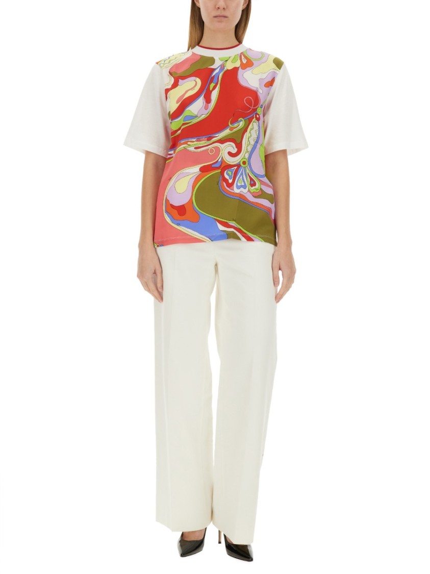 PUCCI PUCCI ABSTRACT PRINT T-SHIRT WITH RELAXED FIT