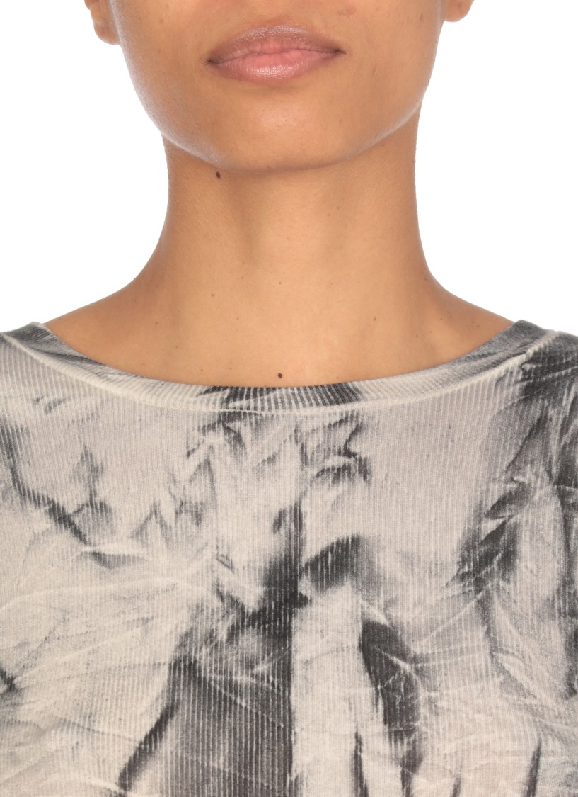 Shop Avant Toi Grey Silk Blend T-shirt