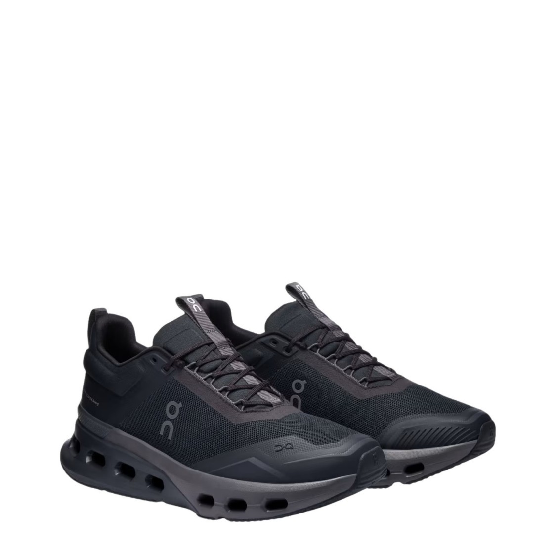 ON ON CLOUDNOVA X SNEAKERS IN BLACK MESH